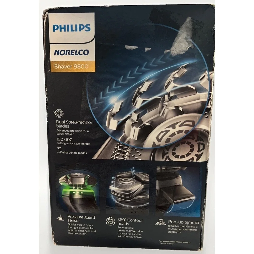 Philips Norelco Shaver 9800 S9987/85 SenseIQ Wet Dry NEW Sealed